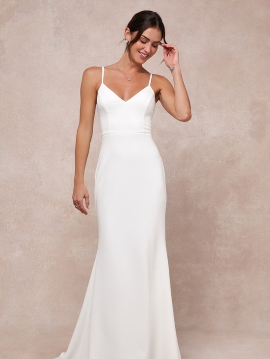 Lulus Dresses & Skirts - Lulus Feeling Of Forever White Sleeveless Mermaid Maxi Dress - Size S